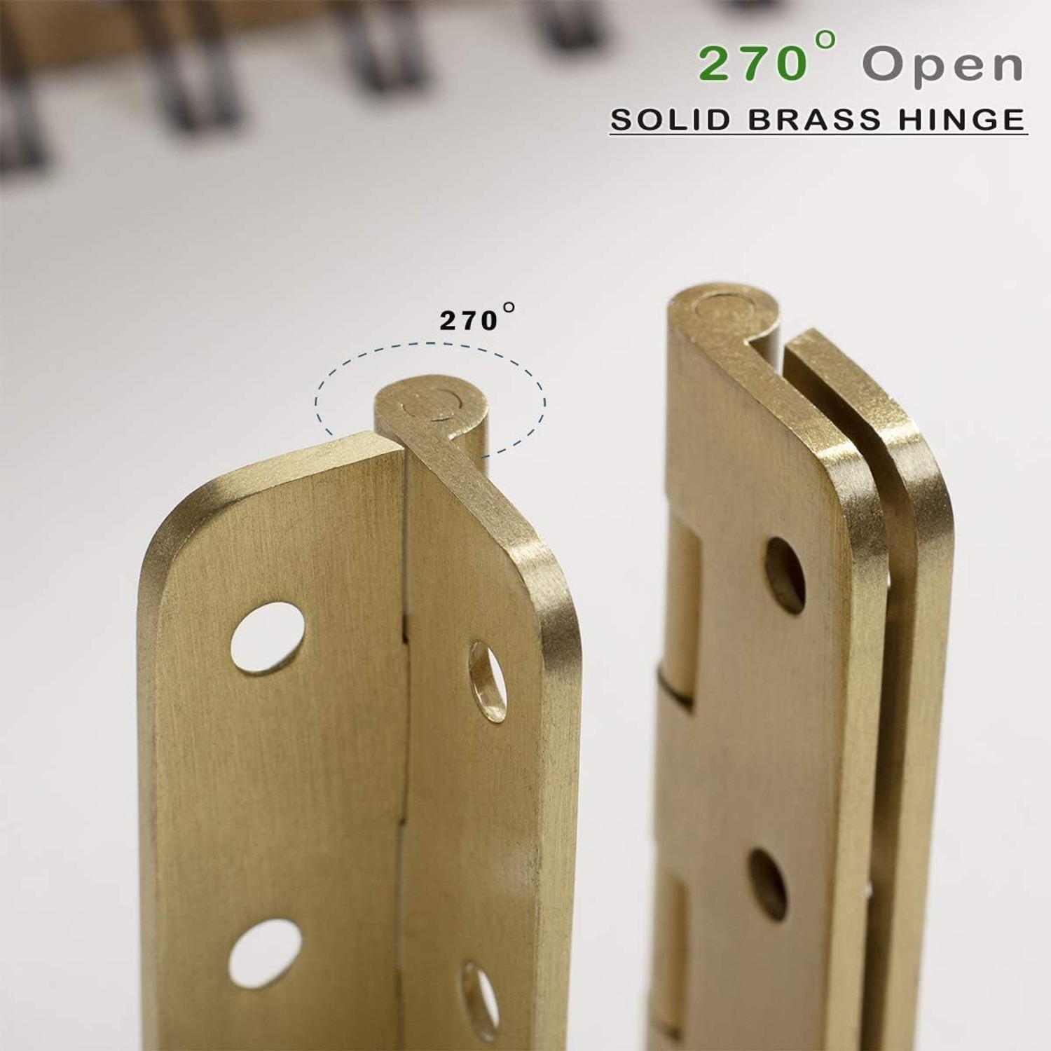 Keenkee Solid Brass Butt Hinges, 4 Pack