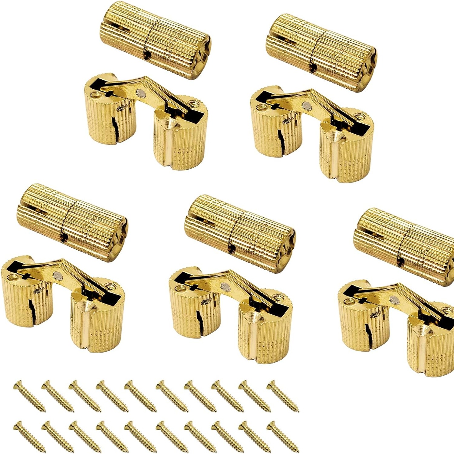 Auto-plaza 8mm Brass Barrel Hinges, 10 Pack: image 5
