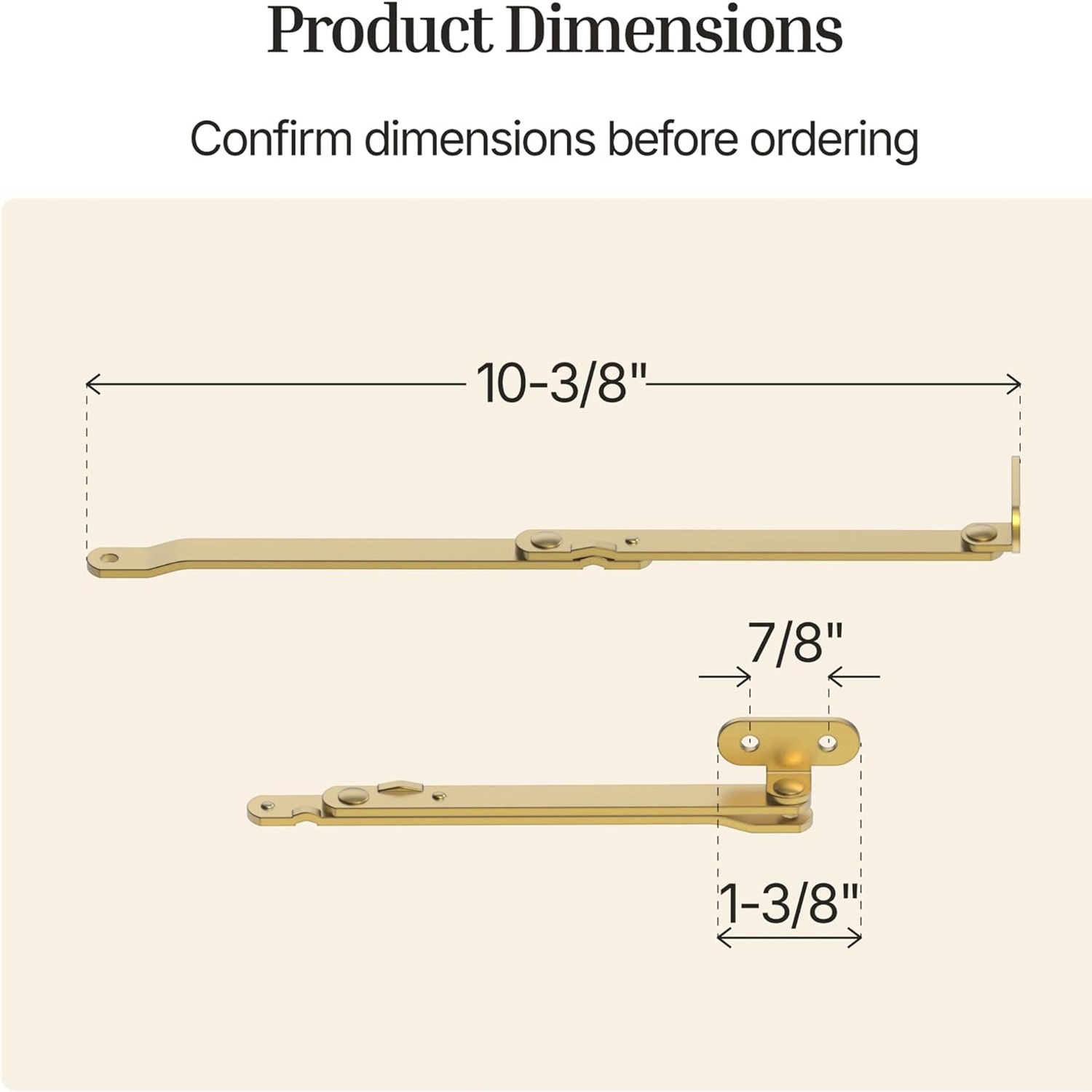 Brass Plated Left and Right Lid Stay Supports: image 2